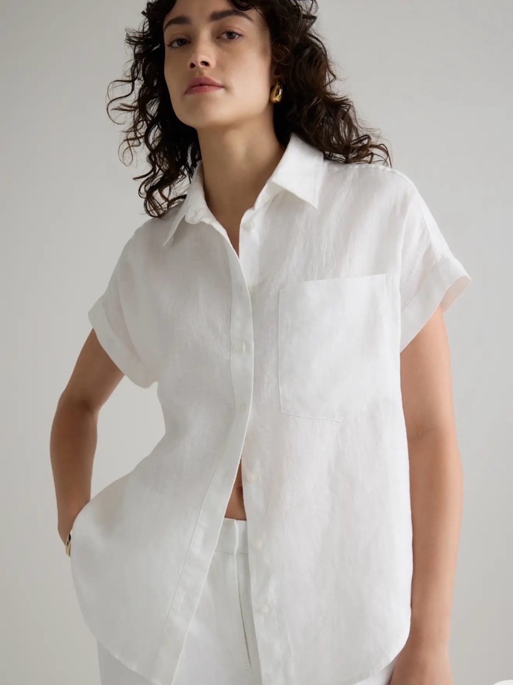 Quince Vintage Wash Tencel Camp Shirt